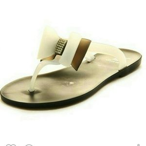 Bow embilished thongs