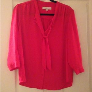 Loft Tomato Red Blouse