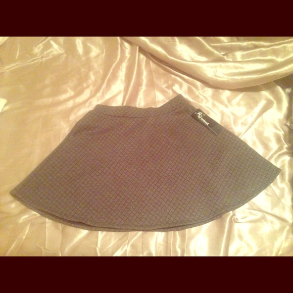 ~SOLD~ Grey Skater Skirt with Black Stitching