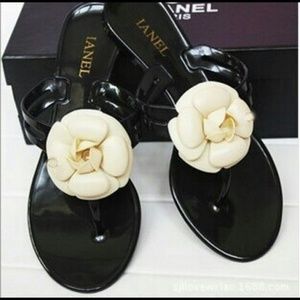 Chanel sandals.      Worn