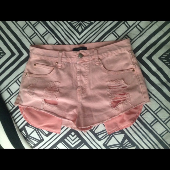 Pink High-Waisted Shorts