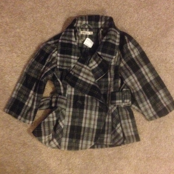 New Forever 21 gray plaid jacket