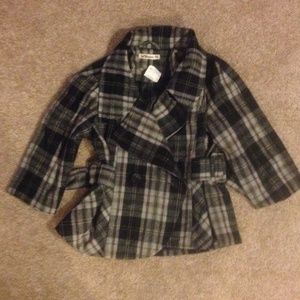 New Forever 21 gray plaid jacket