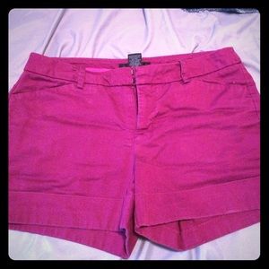 Fuschia cuffed shorts