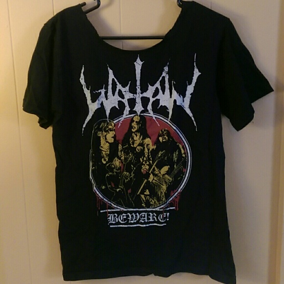 Cut up Watain band shirt.