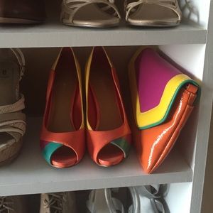 Nine West Heels & Clutch