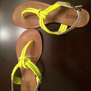 Neon yellow sandal