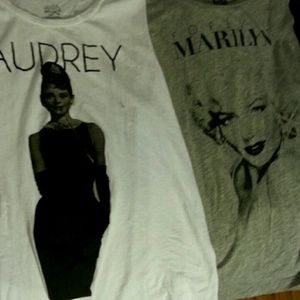 Audrey Hepburn and Marilyn Monroe shirts