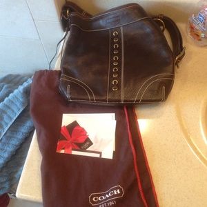 Barely touched coach bag with dust cover