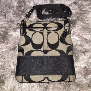 Authentic black and gray Coach crossbody