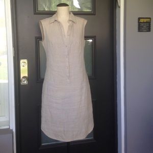 Zara Basic 2000 Linen Shirt Dress Size 6 Fits Med