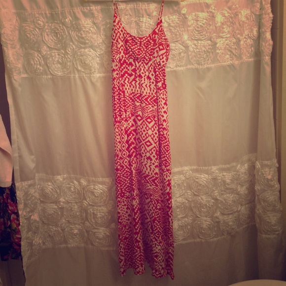 Red maxi dress