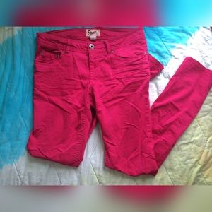 Pink skinny jeans