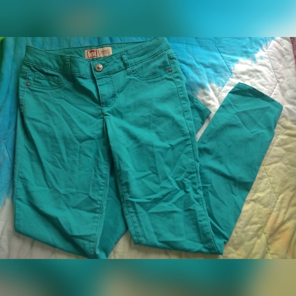 Turquoise skinny jeans - Picture 1 of 1