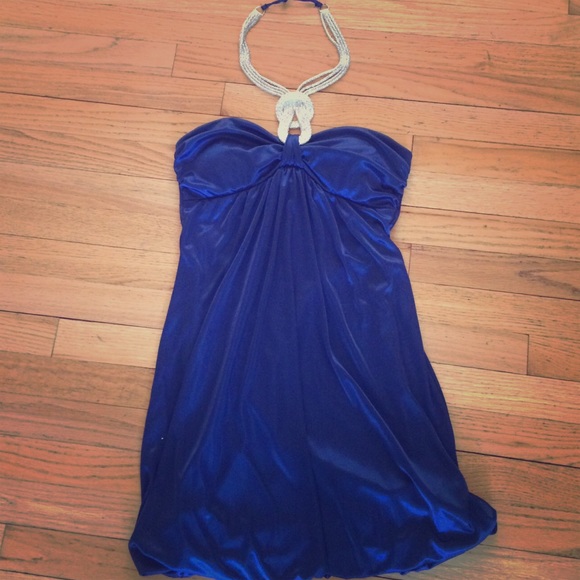 Short royal blue formal dress