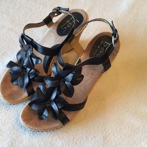 Black wedge sandals! B.O.C - Size 10