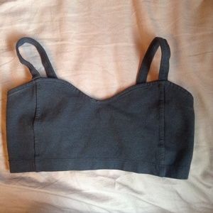 Brandy Melville deep teal open back cross top