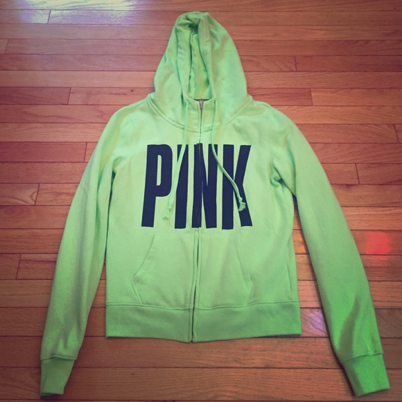 VS full zip lime green hoodie