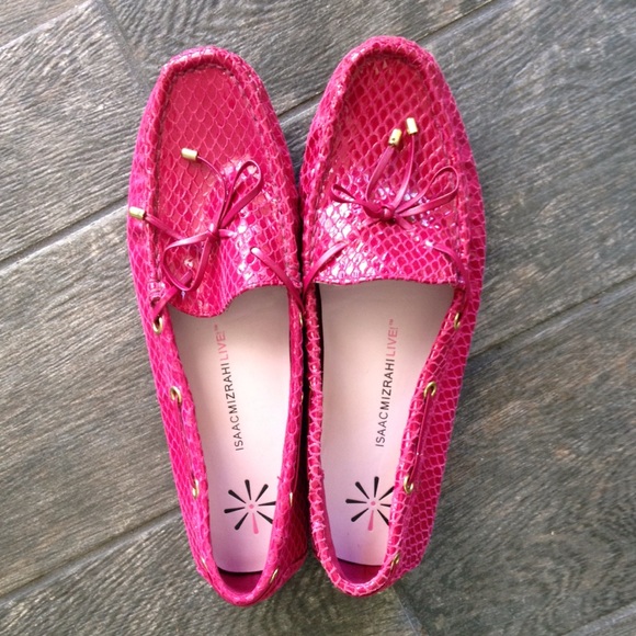 Isaac Mizrahi Live! Slip on Loafers Leather 8.5