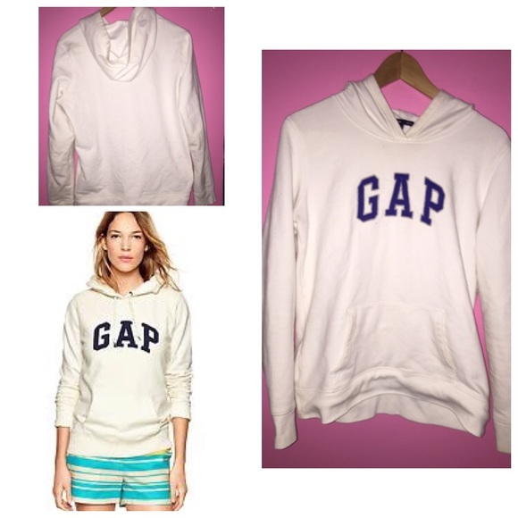 White GAP hoodie with purple lettering 💜💎