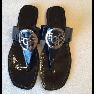 Black Patent BCBG Sandals Size 10