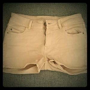 Mustard colored Zara shorts