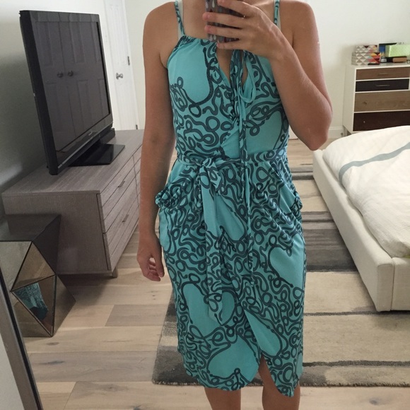 ❌SOLD❌Mara Hoffman medusa silk jersey wrap dress - Picture 2 of 4