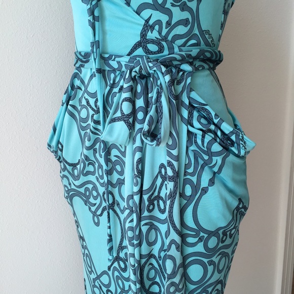 ❌SOLD❌Mara Hoffman medusa silk jersey wrap dress - Picture 3 of 4