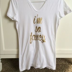 I'm so fancy gold graphic tee size M