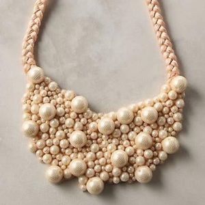 Anthropologie Cascading Orbs Moss Necklace