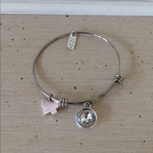 Silver bracelet with jewel detail
