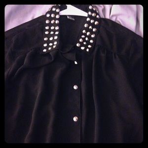 Forever 21 sheer studded button up