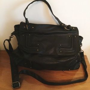 Black leather cross body