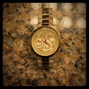 Mother of pearl and gold Michael Kors watch