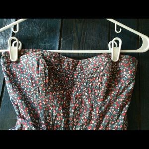 Cute floral springtime strapless dress