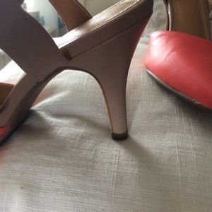 Cato Shoes - Nude and coral ankle strap heels Cato Shoes - Nude and coral ankle strap heels