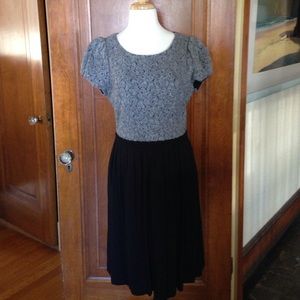 Grey and black dress