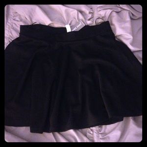 Black Spandex mixed Skater Skirt from Wet Seal