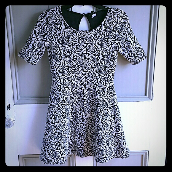 H&M black and white dress