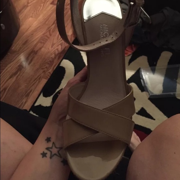 Michael Kors Nude Wedge Sandal--"LIKE NEW"