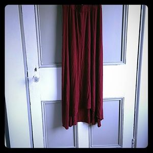 Maroon maxi skirt!!