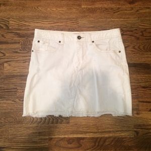 Gap white denim skirt