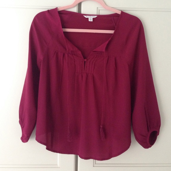 🚫🚫 SOLD 🚫🚫 Boho burgundy top