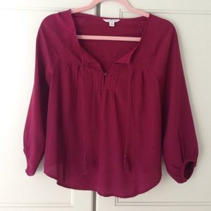🚫🚫 SOLD 🚫🚫 Boho burgundy top