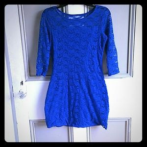 Hollister blue lace body con