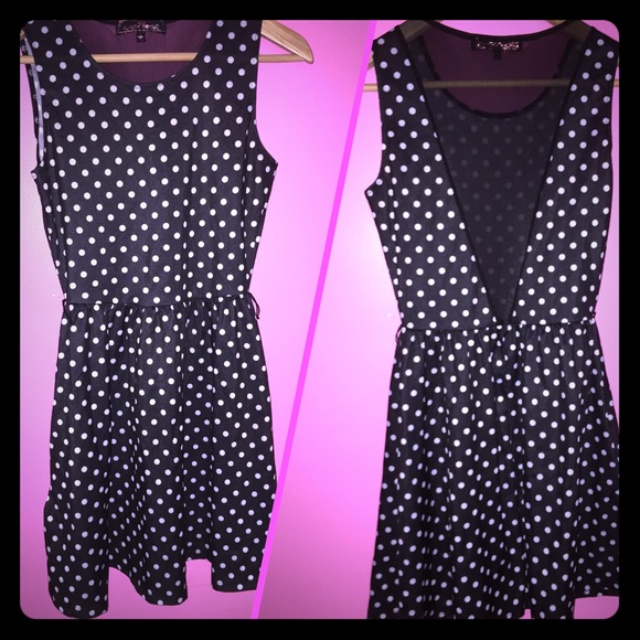 🎉Black & White polka dot dress