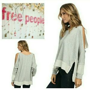 Free People Cutout Shoulder Sweater
