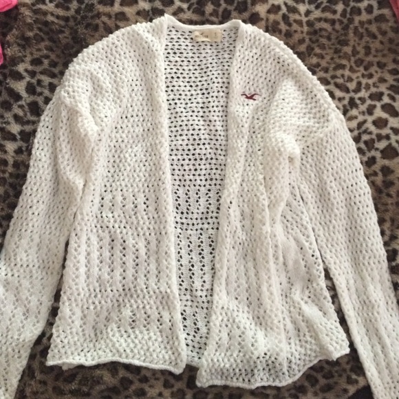 White Hollister Cardigan