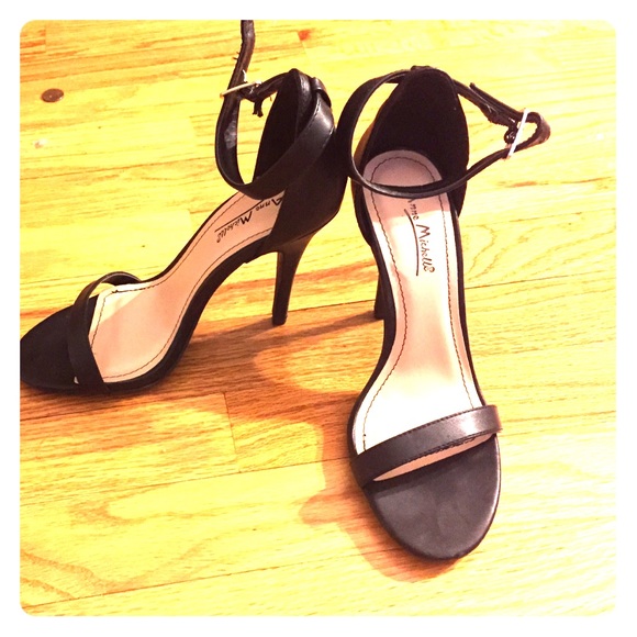 Never worn Black Single strap heels