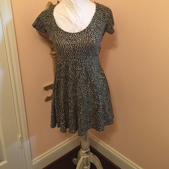 Animal print skater dress